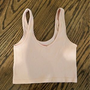 Suzette Collection Light Pink Ribbed Tank Top